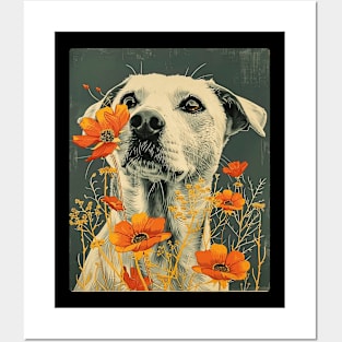 Labrador Retriever Flowers Photo Art Design For Dog Onwer Posters and Art